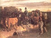 Courbet, Gustave The Peasants of Flagey Returning from the Fair painting
